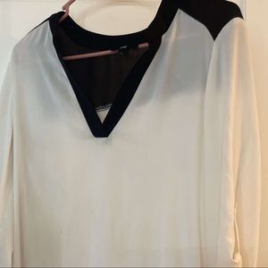 Long white dress shirt